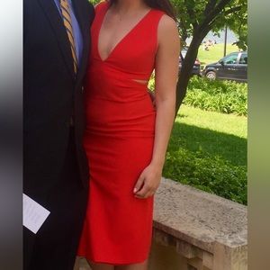 Alice and Olivia midi cut out dress